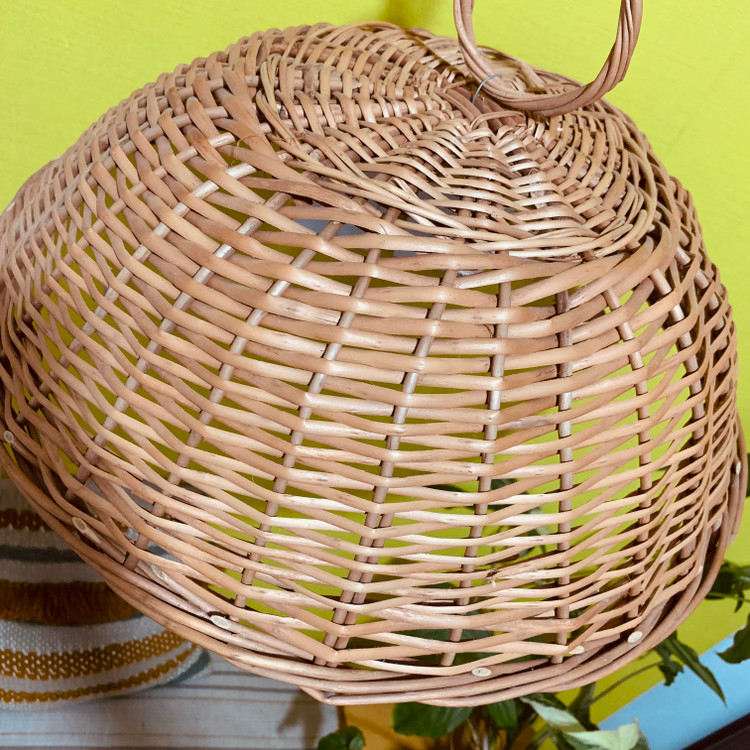 لوستر حصیری مروار طرح کلاهی